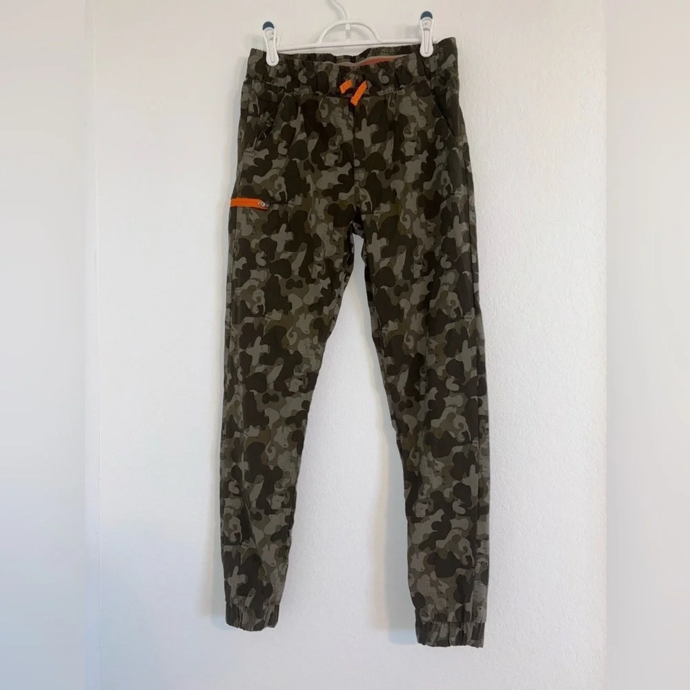 Weatherproof Vintage Youth Boys Green Camo Tech Jogger Pants